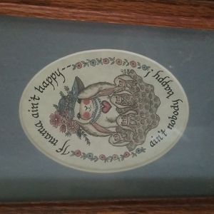 Mama Rabbit Picture Wood Frame Cottagecore